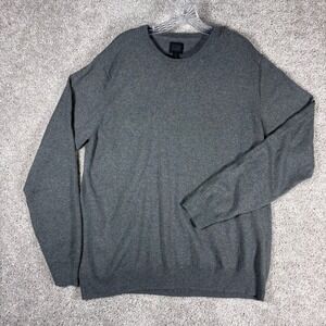 14th & Union Mens Gray Crew Neck Long Sleeve Sweater Size XL Cotton Cashmere‎
